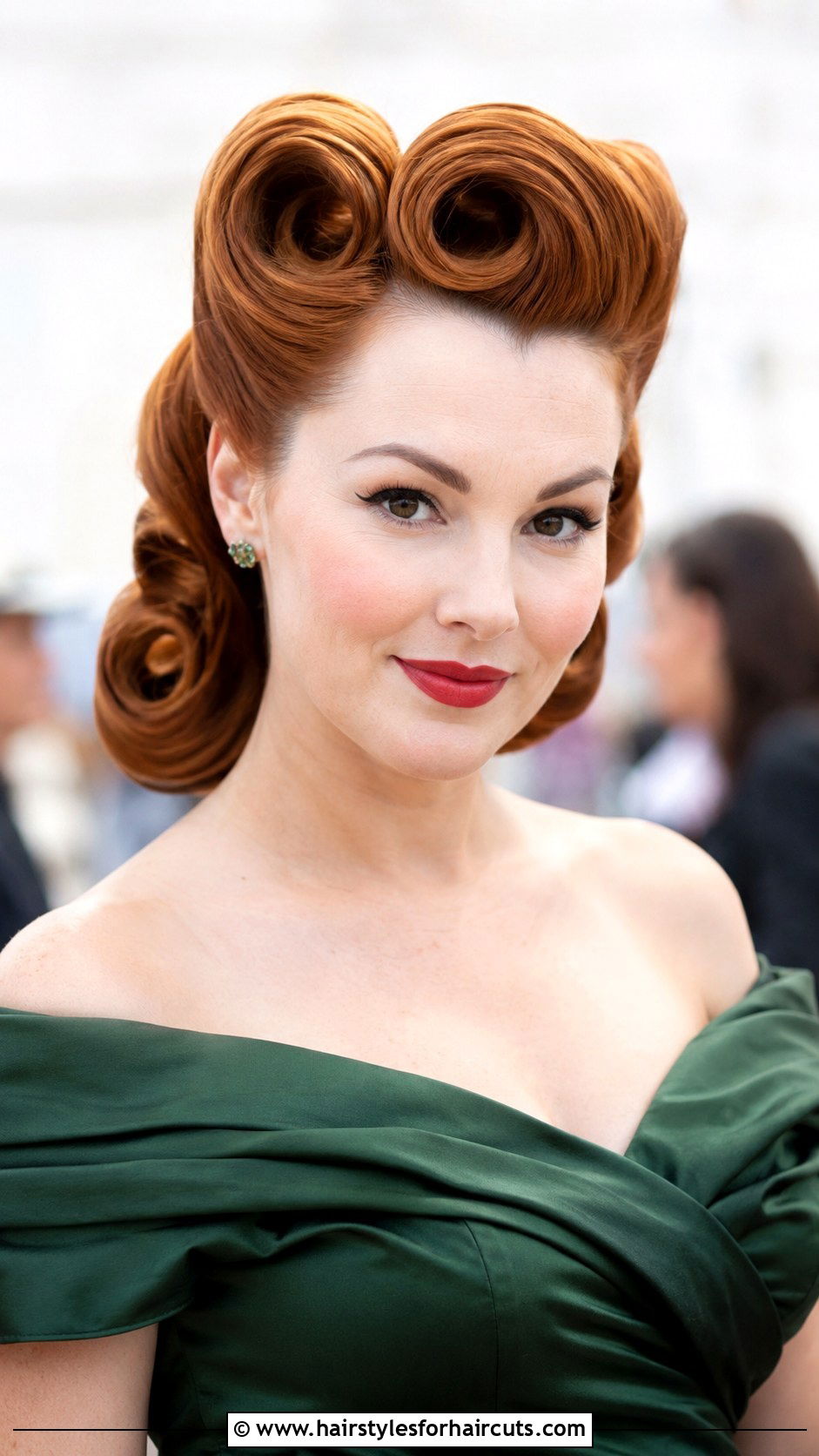 Retro Victory Rolls - 25 pageant hairstyles for long hair - 25 pageant hairstyles for long hair
