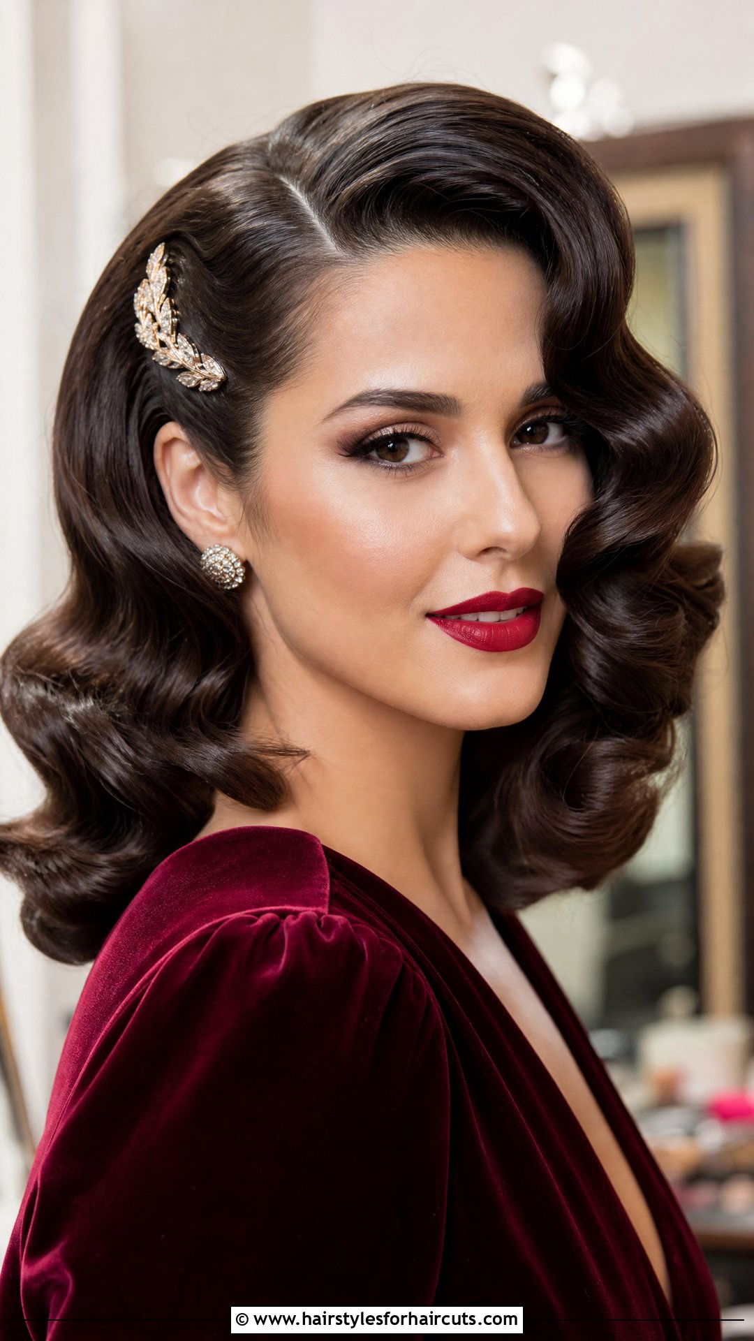Retro Waves With Accessories - 25 mehndi hairstyles - 25 mehndi hairstyles
