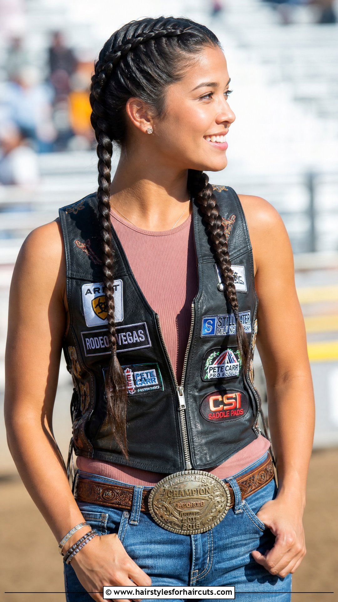 Rodeo Double Dutch Braids - 25 western hairstyles for long hair - 25 western hairstyles for long hair