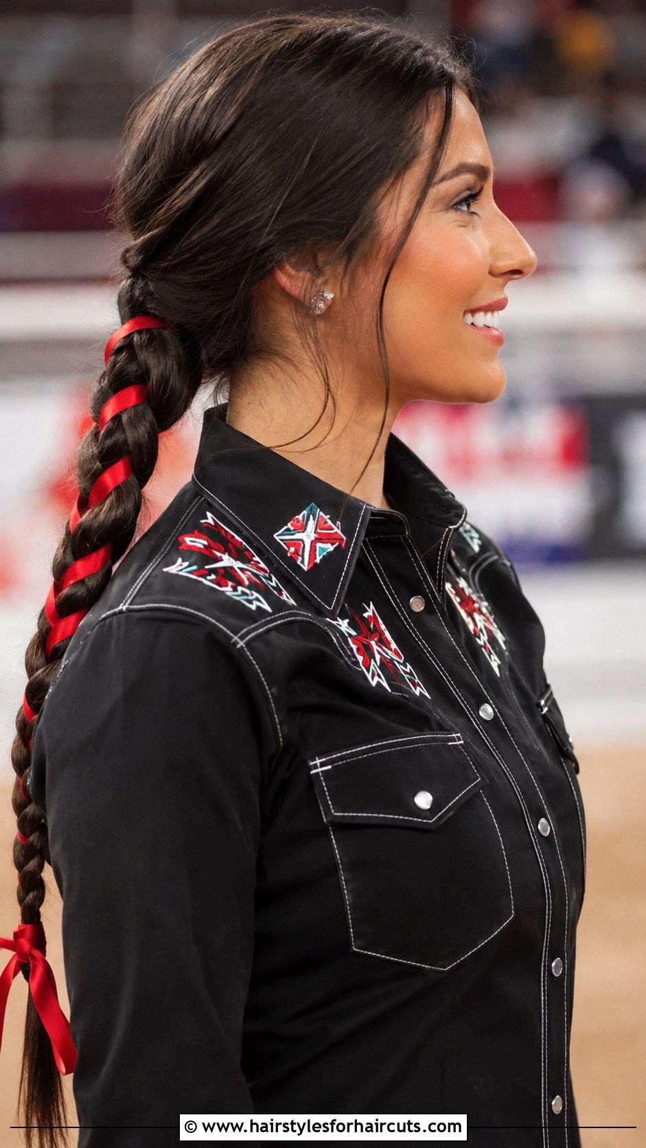 Rodeo Ribbon Braid Ponytail - 25 rodeo hairstyles - 25 rodeo hairstyles