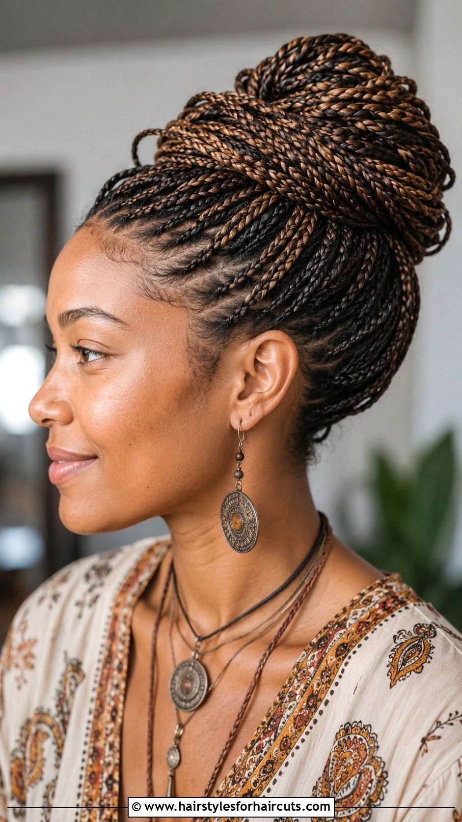 Roman Micro Braids Updo - 25 roman hairstyles - 25 roman hairstyles