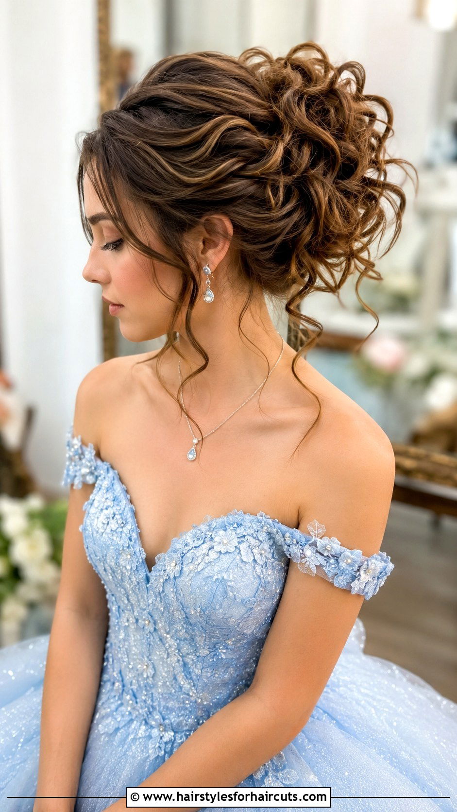 Romantic Curly Updo For Prom - 25 curly long hair prom hairstyles - 25 curly long hair prom hairstyles
