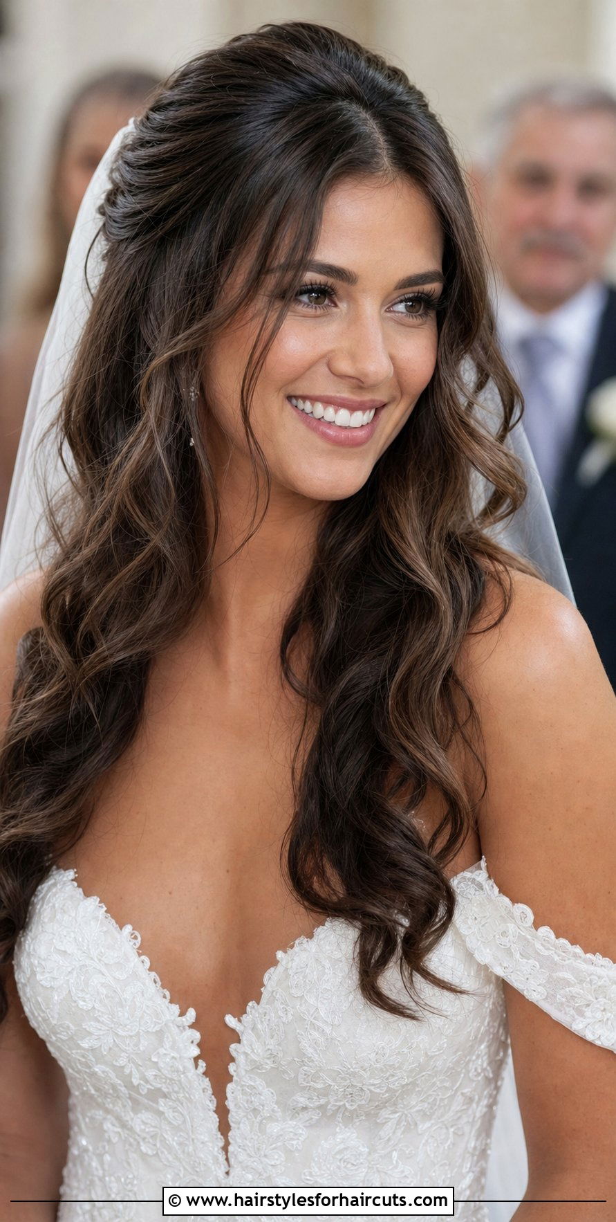 Romantic Loose Curls Wedding Hairstyle - 25 wedding hairstyles long - 25 wedding hairstyles long