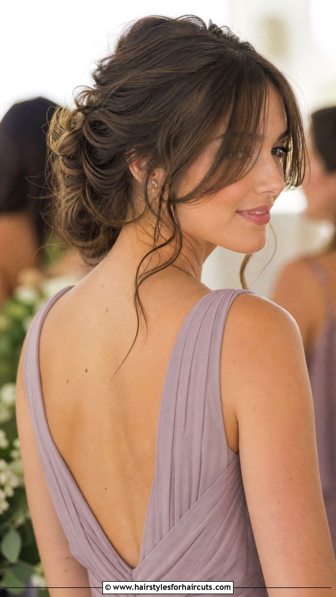 Romantic Loose Updo With Curtain Bangs - 25 updo hairstyles for long hair with bangs - 25 updo hairstyles for long hair with bangs