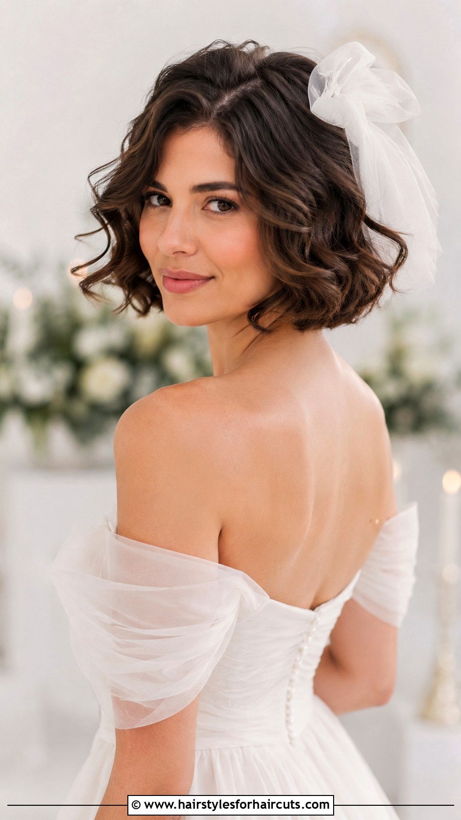 Romantic Short Bridal Waves - 25 bridal short hairstyles - 25 bridal short hairstyles