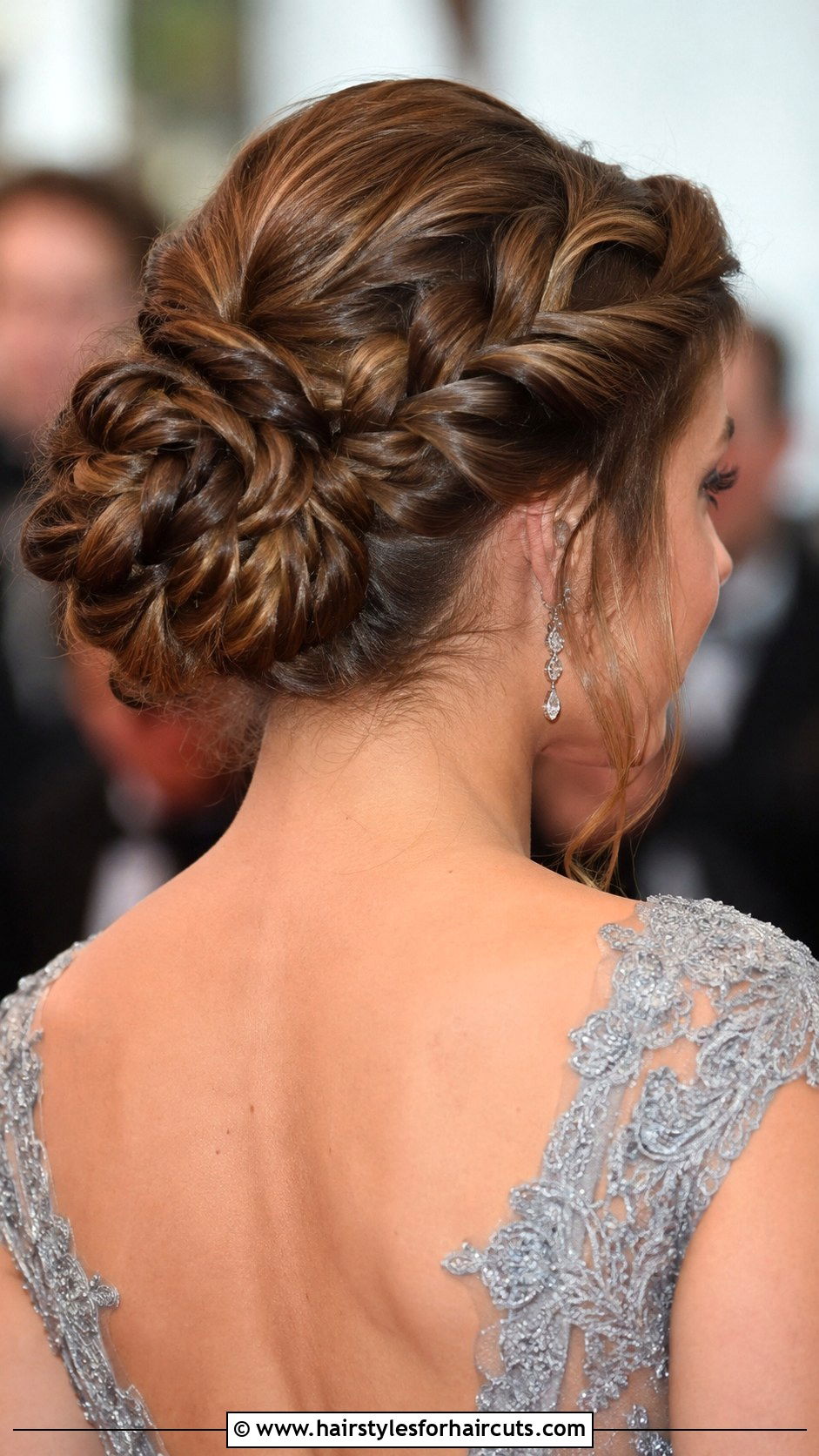 Romantic Updo With Pull Through Braids - 25 country hairstyles for long hair - 25 country hairstyles for long hair