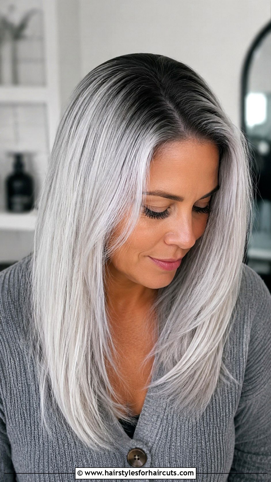Rooted Gray Hair - 25 gray color hairstyles - 25 gray color hairstyles