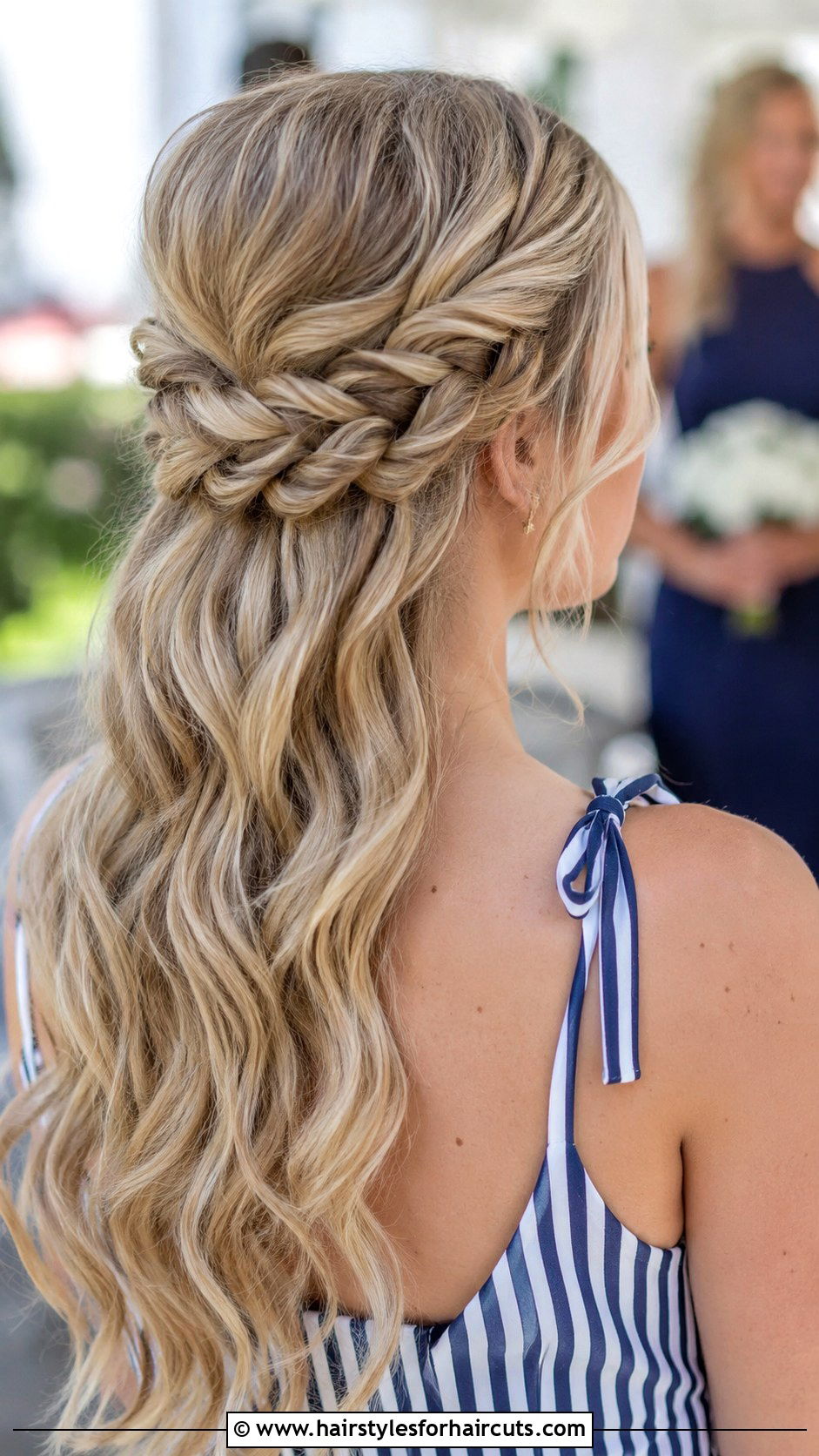 Rope Braid Half Up Bridesmaid - 25 bridesmaid hairstyles for thick hair - 25 bridesmaid hairstyles for thick hair