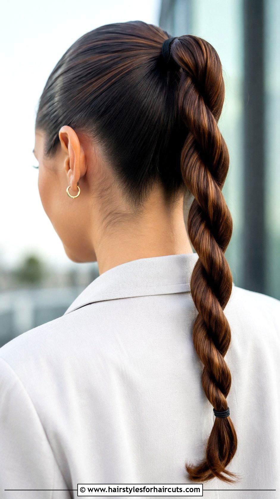 Rope Braid Ponytail - 25 dinner hairstyles for long hair - 25 dinner hairstyles for long hair