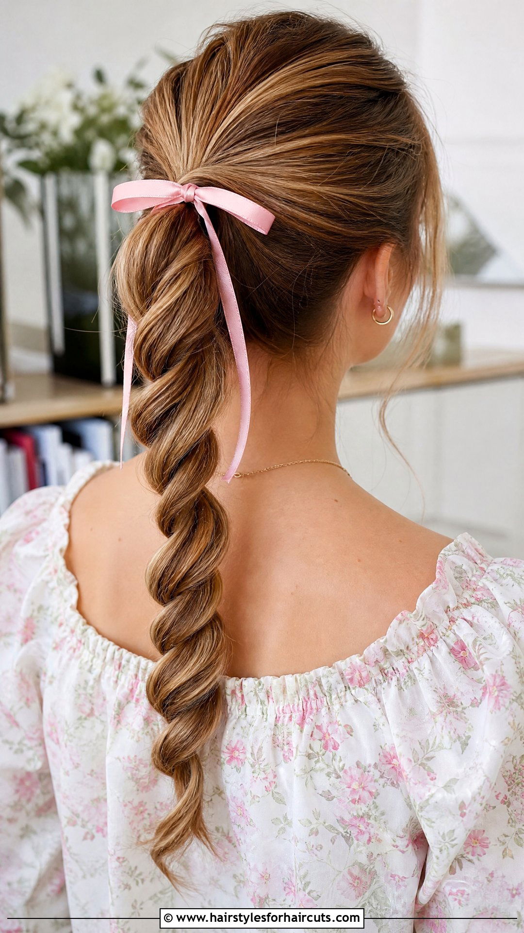 Rope Braid Ponytail - 25 easter hairstyles for long hair - 25 easter hairstyles for long hair