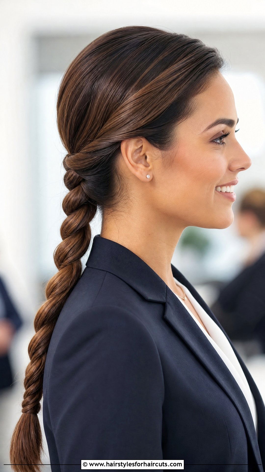 Rope Braid Ponytail - 25 flight attendant hairstyles - 25 flight attendant hairstyles