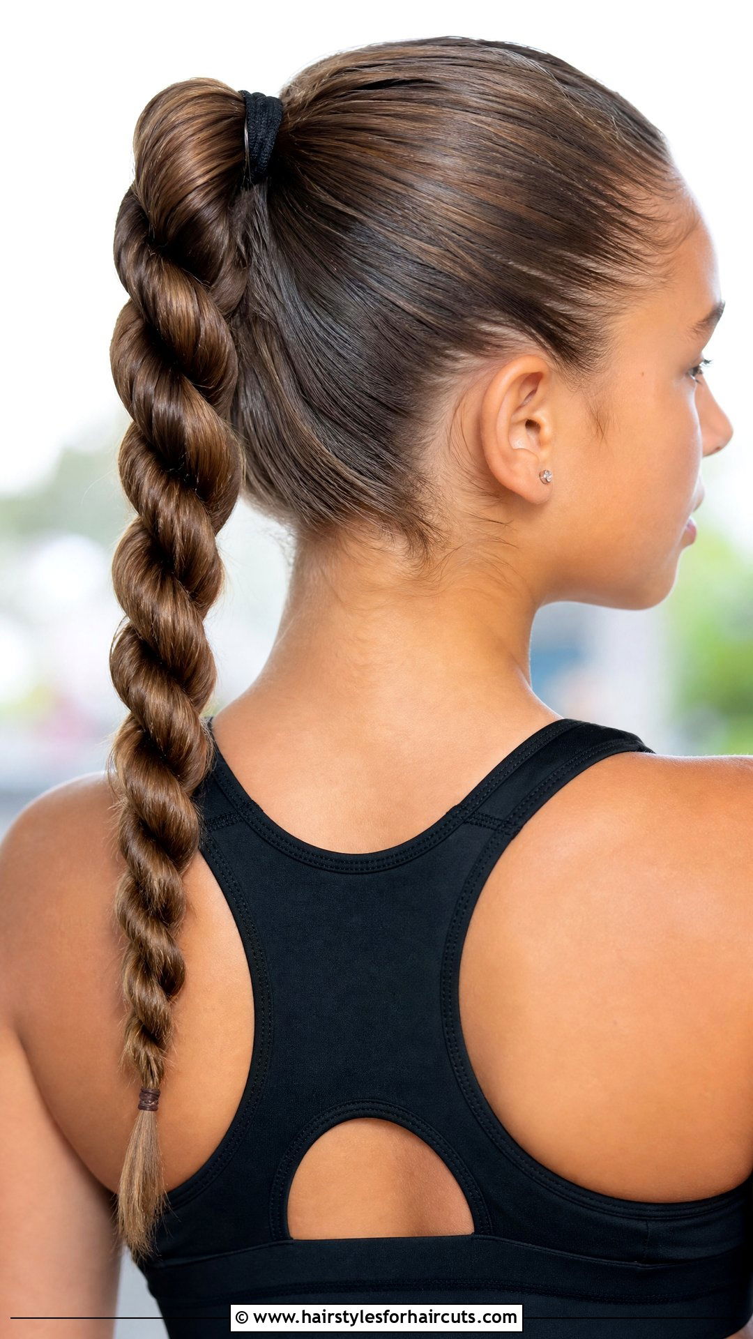 Rope Braid Ponytail Medium Hair - 25 cute hairstyles for medium hair for school - 25 cute hairstyles for medium hair for school