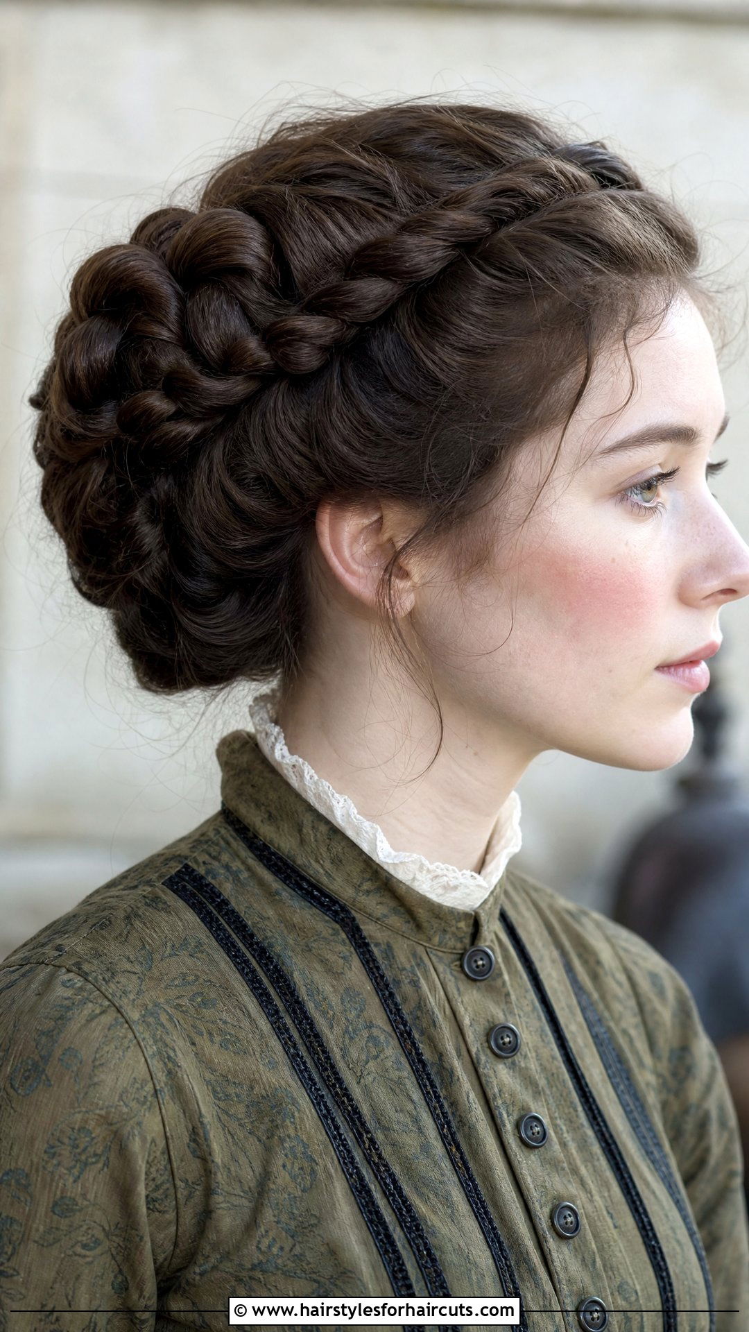Rope Braid Updo Victorian - 25 long hair 1800s hairstyles - 25 long hair 1800s hairstyles