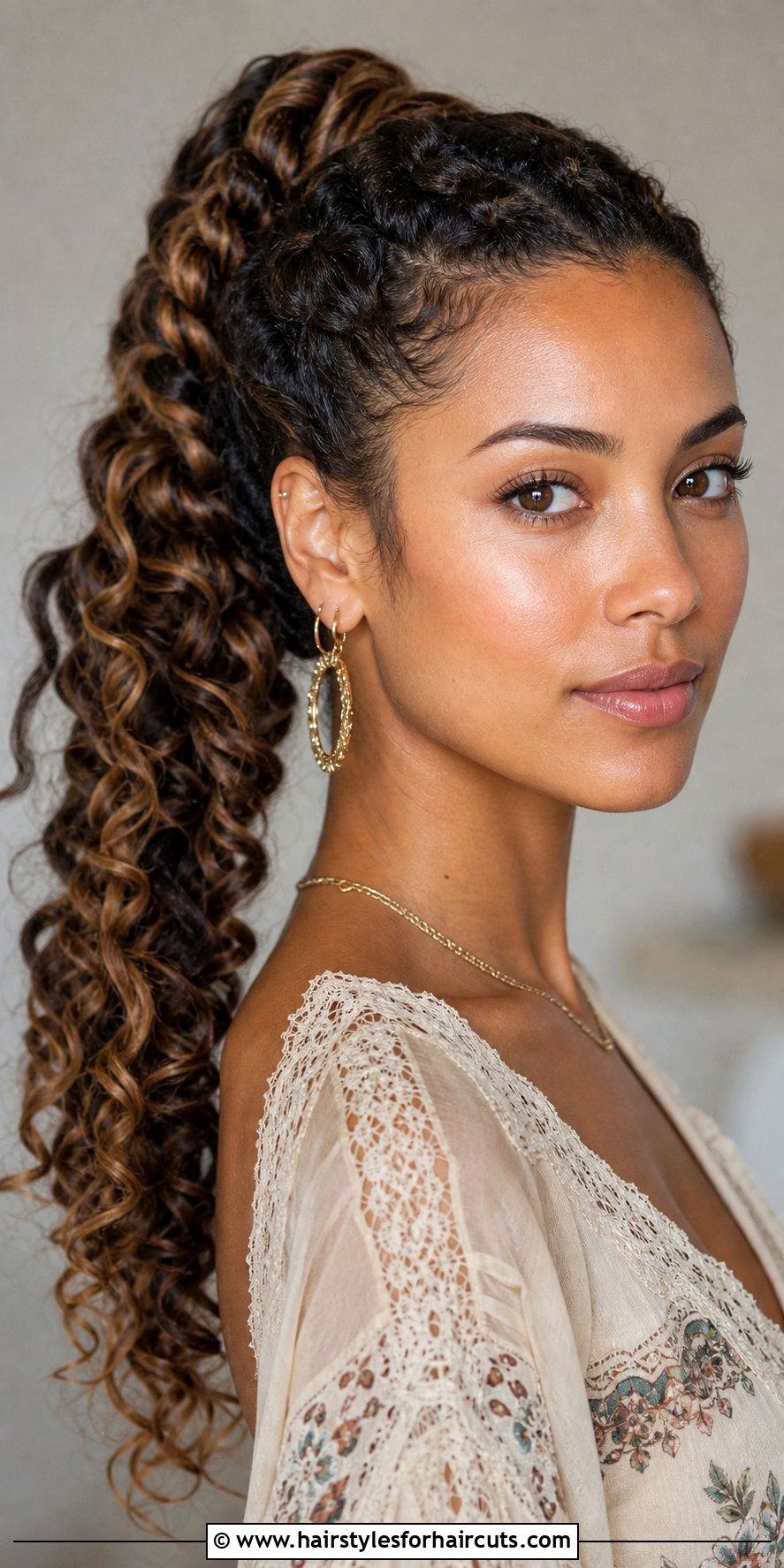 Rope Braided Curly Hair Ponytail - 25 curly hair ponytail hairstyles - 25 curly hair ponytail hairstyles