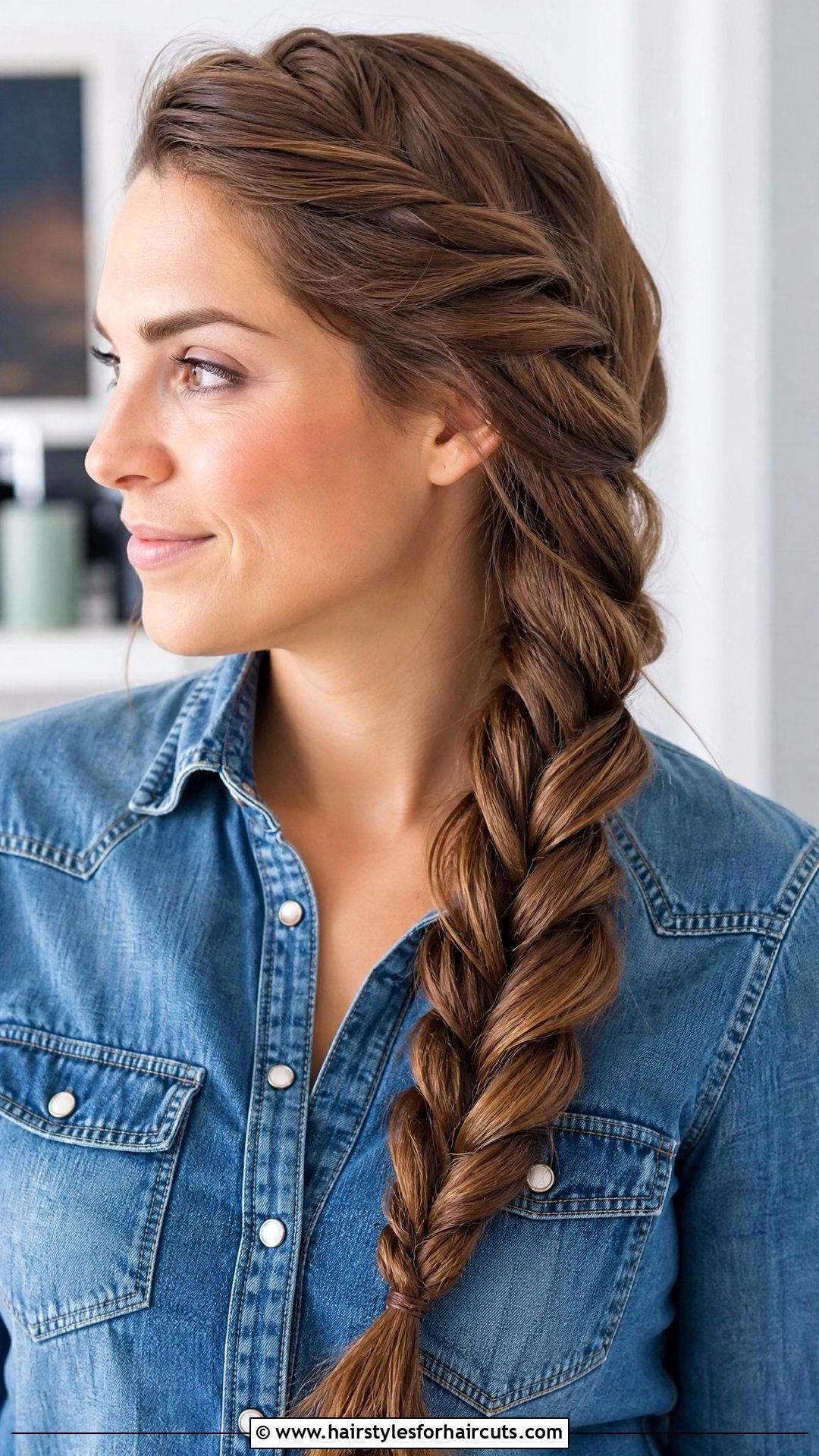 Rope Twist Side Braid - 25 side braid long hair trendy braided hairstyles - 25 side braid long hair trendy braided hairstyles