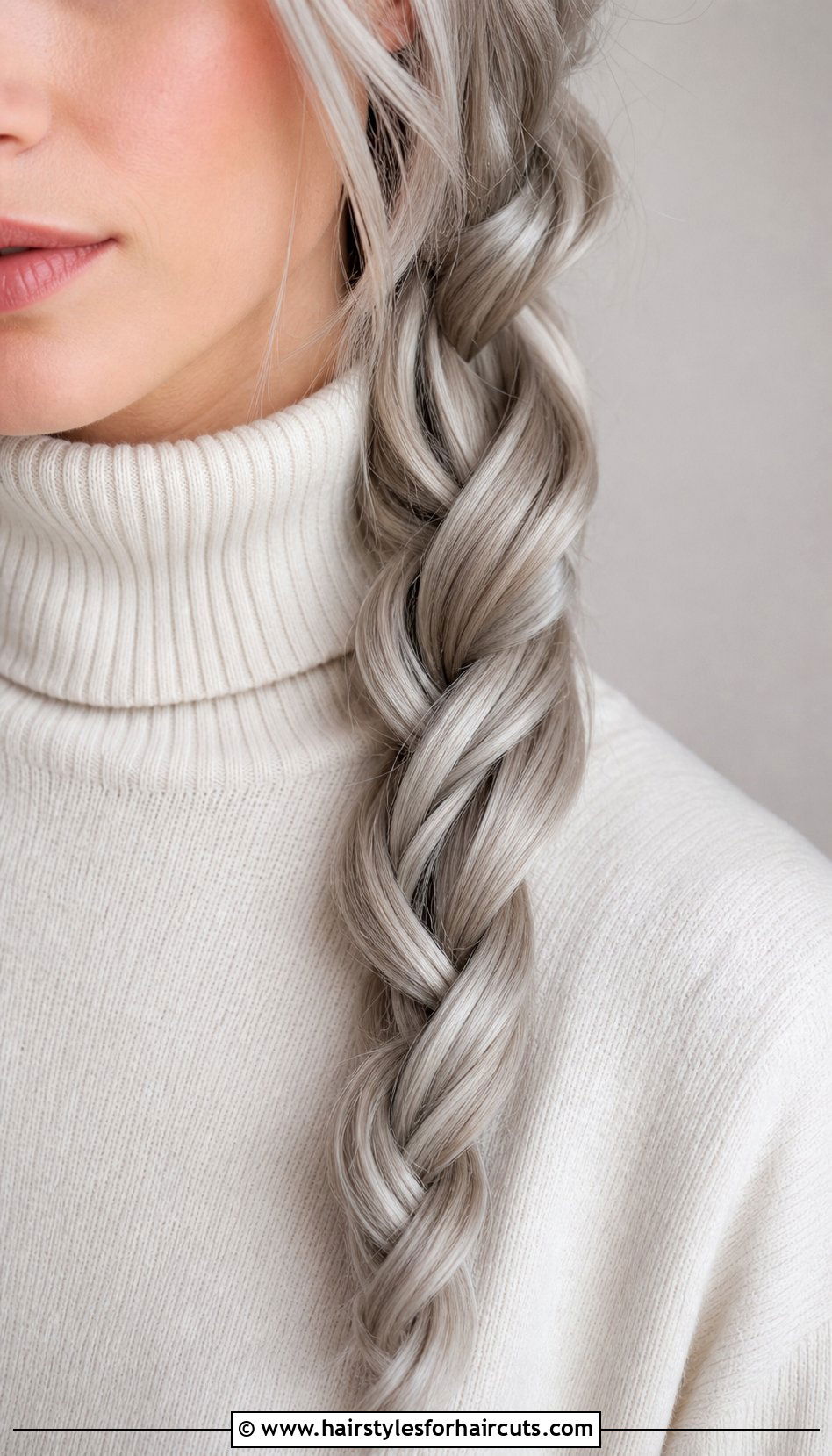 Rope Twisted Braid - 25 braided hairstyles for gray hair over 50 - 25 braided hairstyles for gray hair over 50