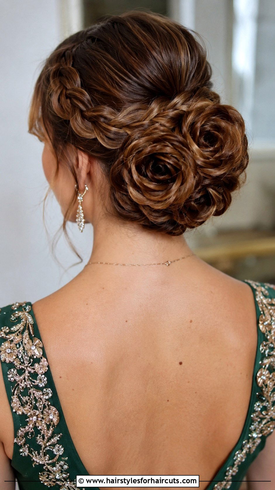 Rose Braid Updo - 25 cinco de mayo hairstyles - 25 cinco de mayo hairstyles