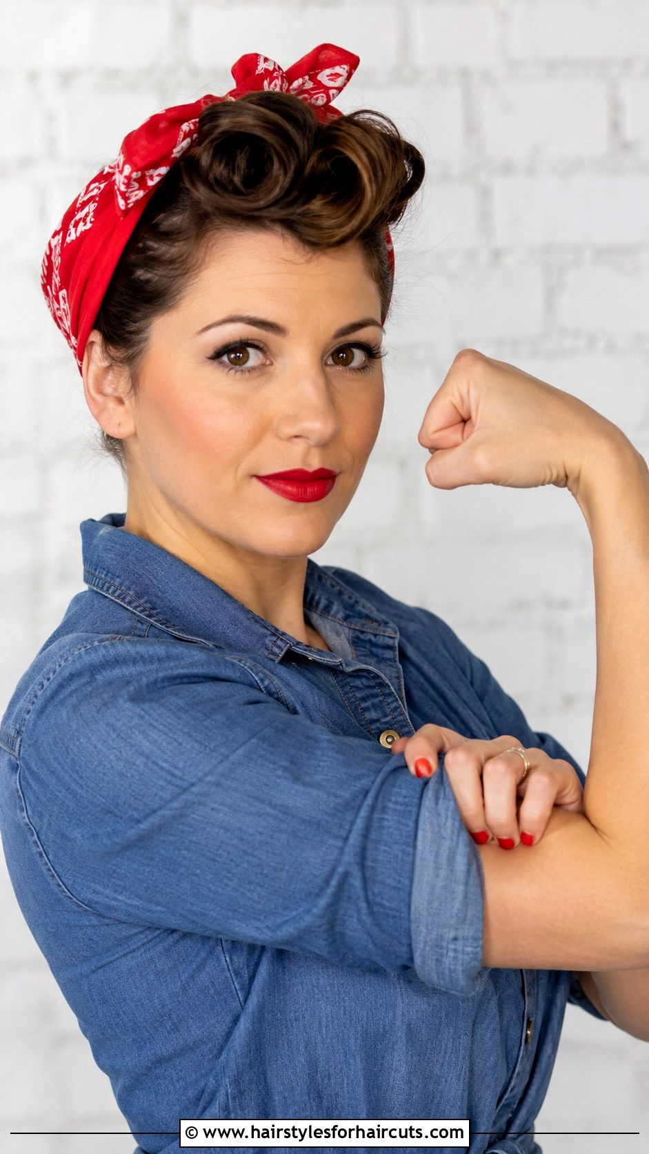Rosie The Riveter Bandana Hairstyle For Long Hair - 25 bandana hairstyles for long hair - 25 bandana hairstyles for long hair