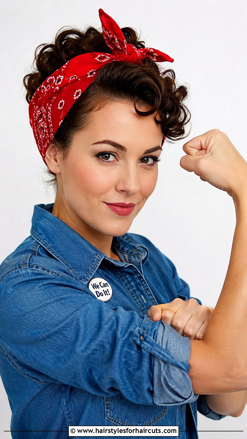 Rosie The Riveter Bandana Hairstyle - 25 1940s hairstyles - 25 1940's hairstyles