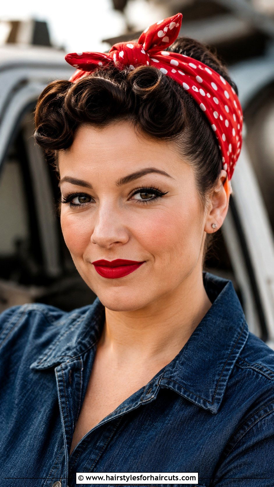 Rosie The Riveter Headscarf Hairstyle - 25 ww2 hairstyles - 25 ww2 hairstyles