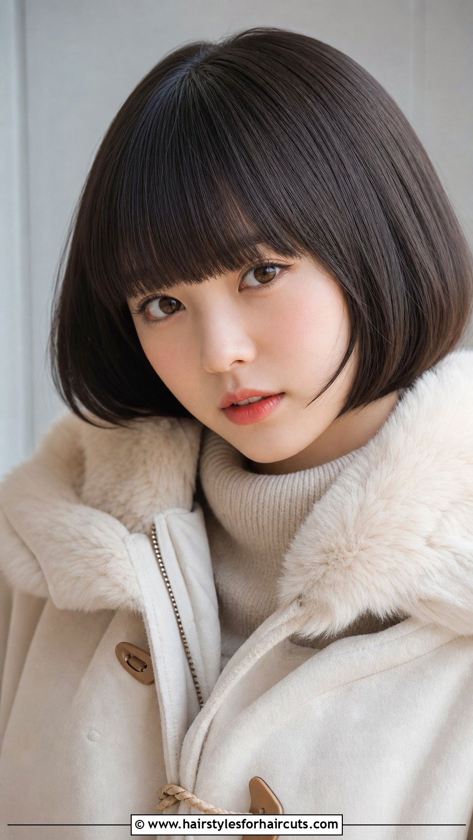 Rounded Bob With Thick Bangs - 25 japan hairstyles girl - 25 japan hairstyles girl