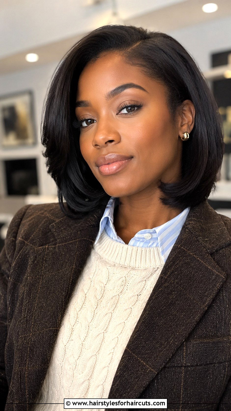 Rounded Brush Blowout - 25 blowout hairstyles for black hair - 25 blowout hairstyles for black hair