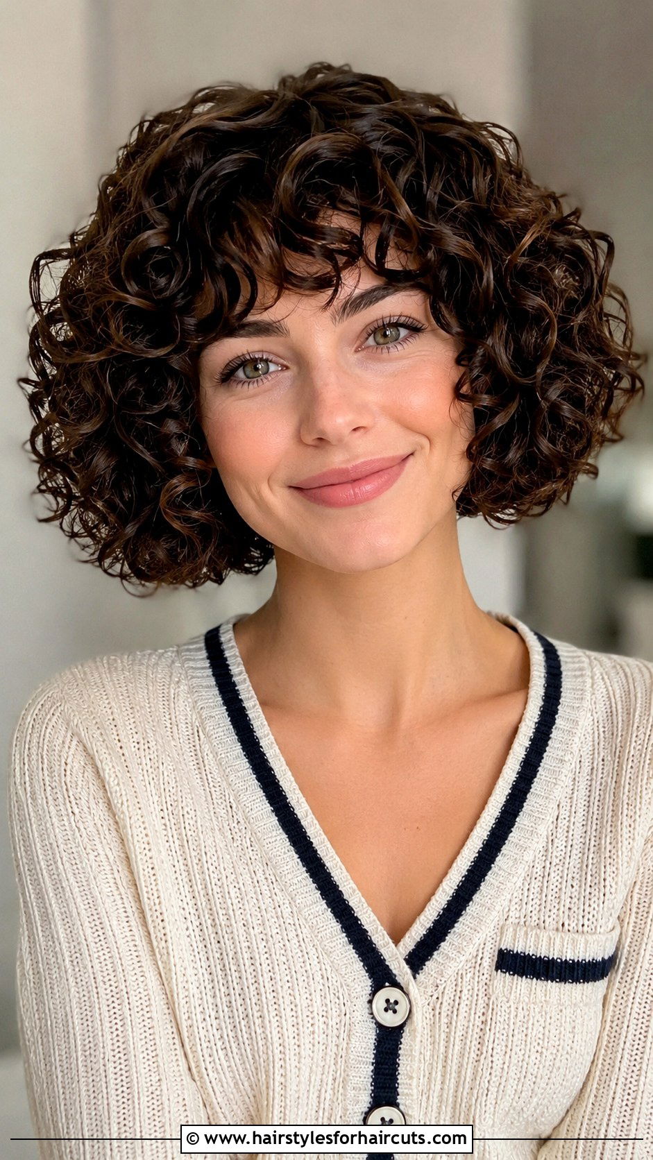 Rounded Curly Bob - 25 good haircuts for curly hair women - 25 good haircuts for curly hair women