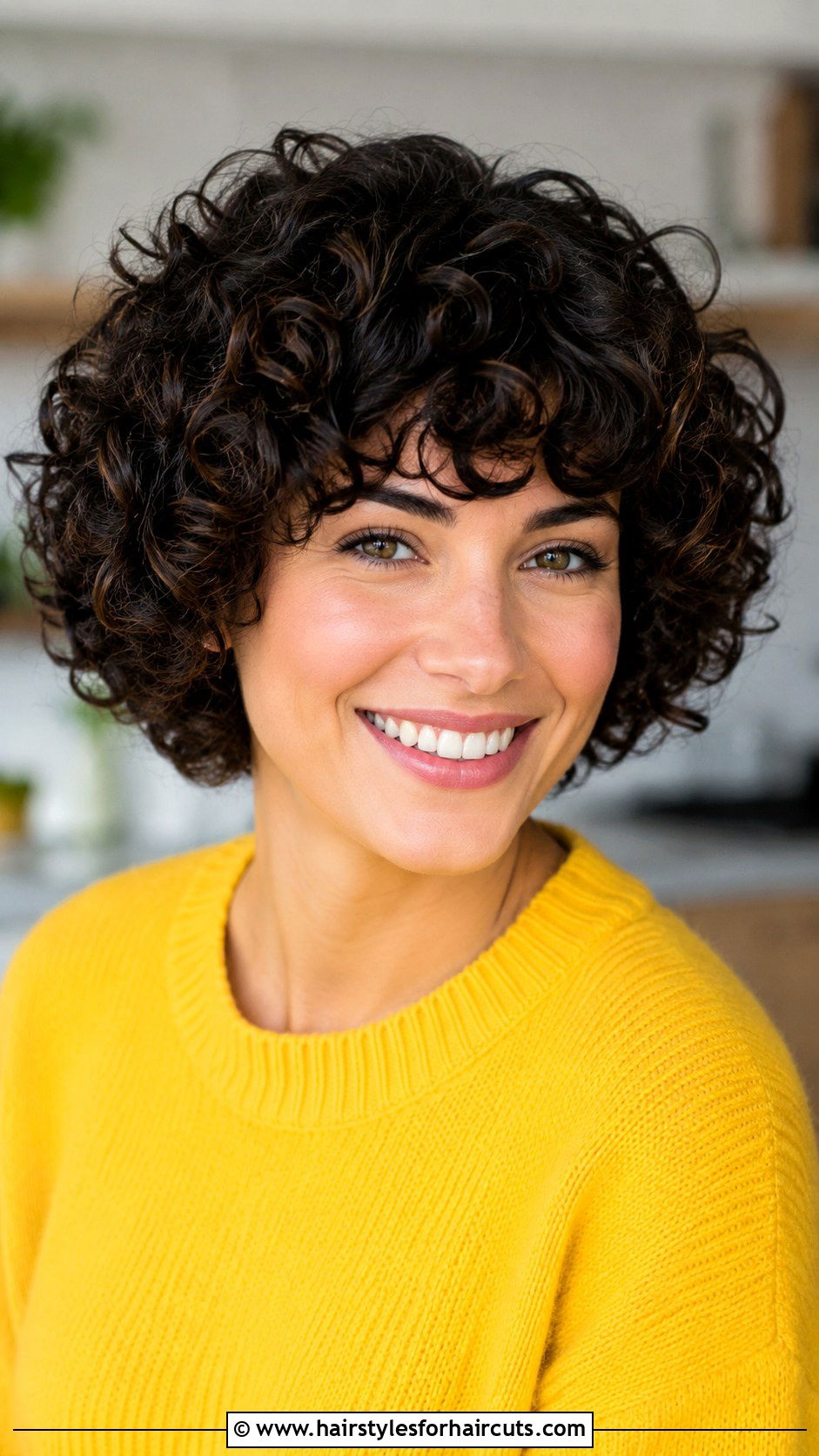 Rounded Curly Bob - 25 haircuts for curly thick hair - 25 haircuts for curly thick hair