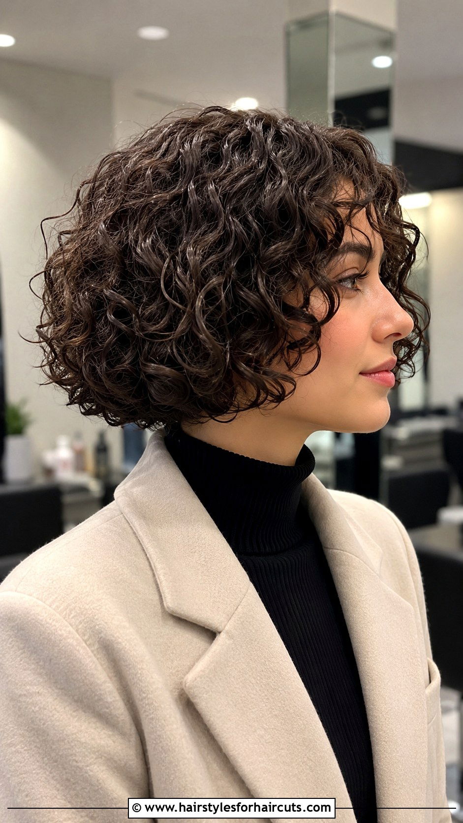 Rounded Curly Bob - 25 curly haircuts salon - 25 curly haircuts salon