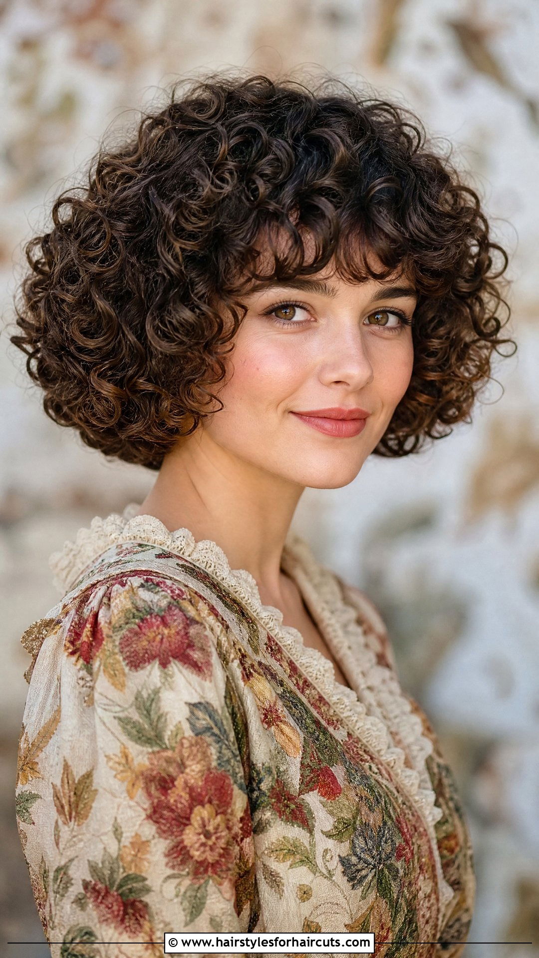 Rounded Curly Bob With Bangs - 25 hairstyles with bangs for curly hair - 25 hairstyles with bangs for curly hair