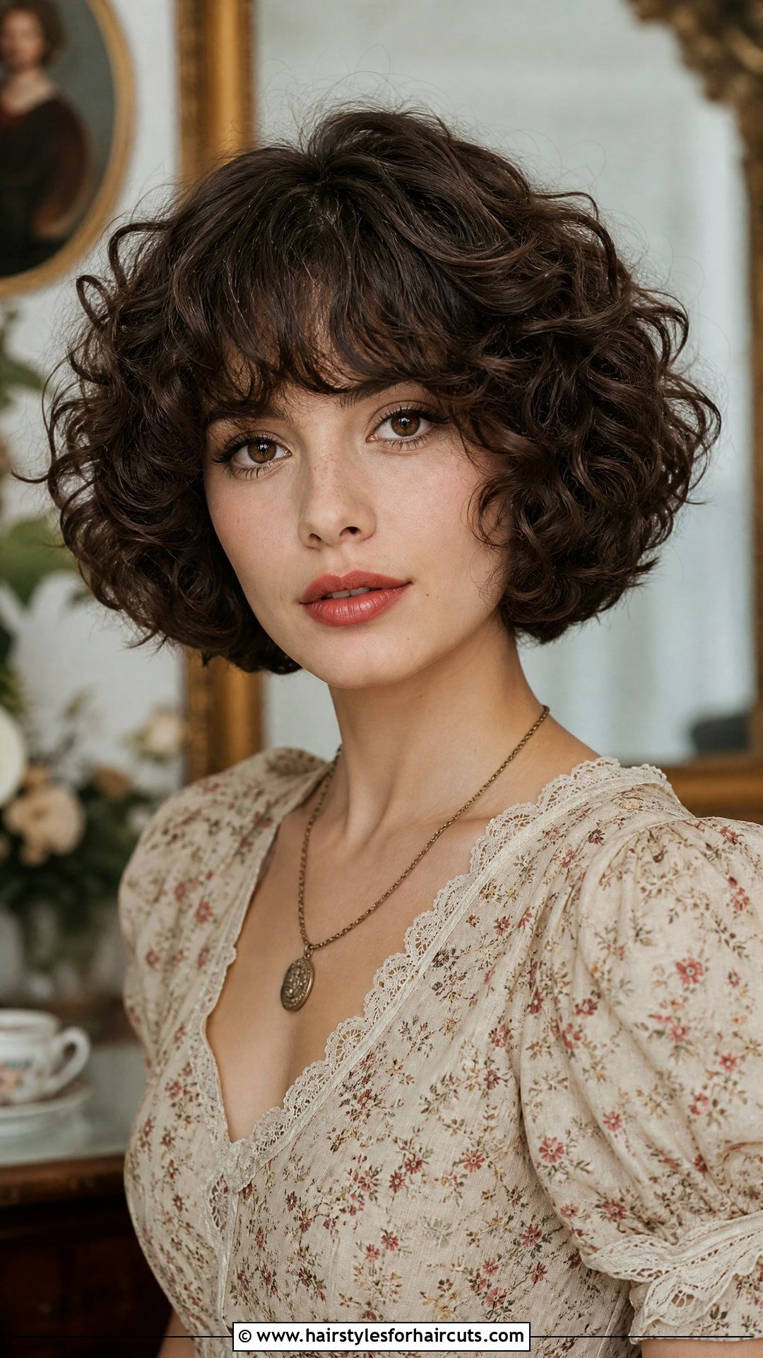 Rounded Curly Bob With Bangs - 25 curly hair with bangs hairstyles - 25 curly hair with bangs hairstyles
