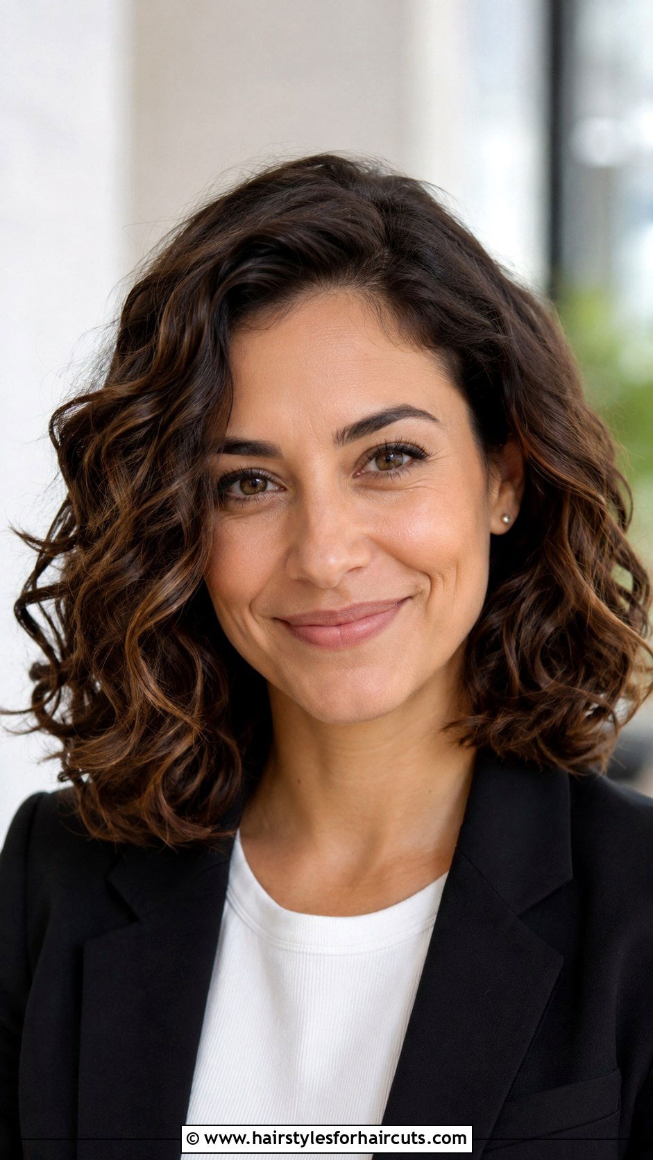 Rounded Curly Lob - 25 rounded curly haircuts - 25 rounded curly haircuts