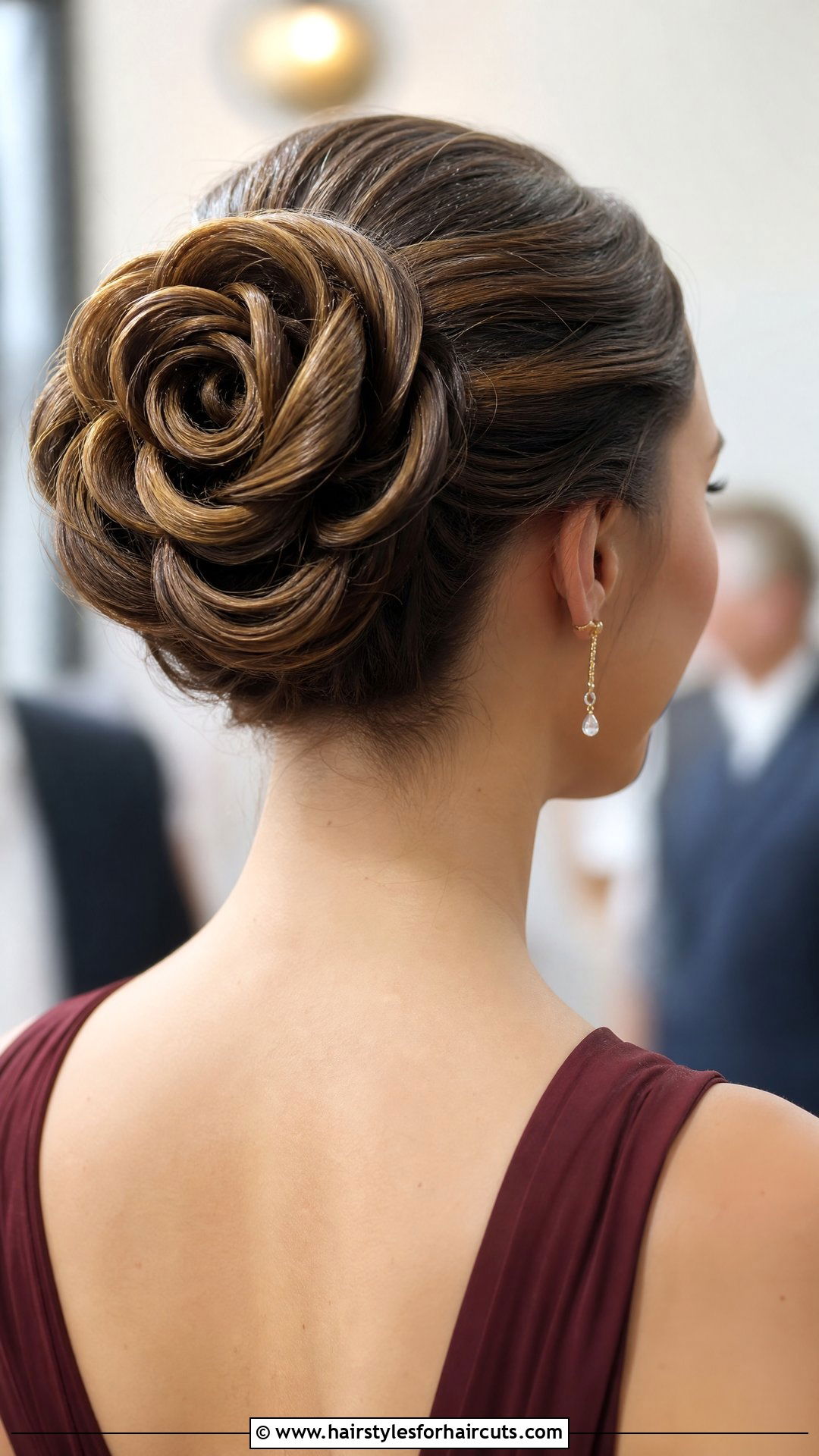 Rubber Band Flower Braid Updo - 25 hairstyles with rubber bands for long hair - 25 hairstyles with rubber bands for long hair