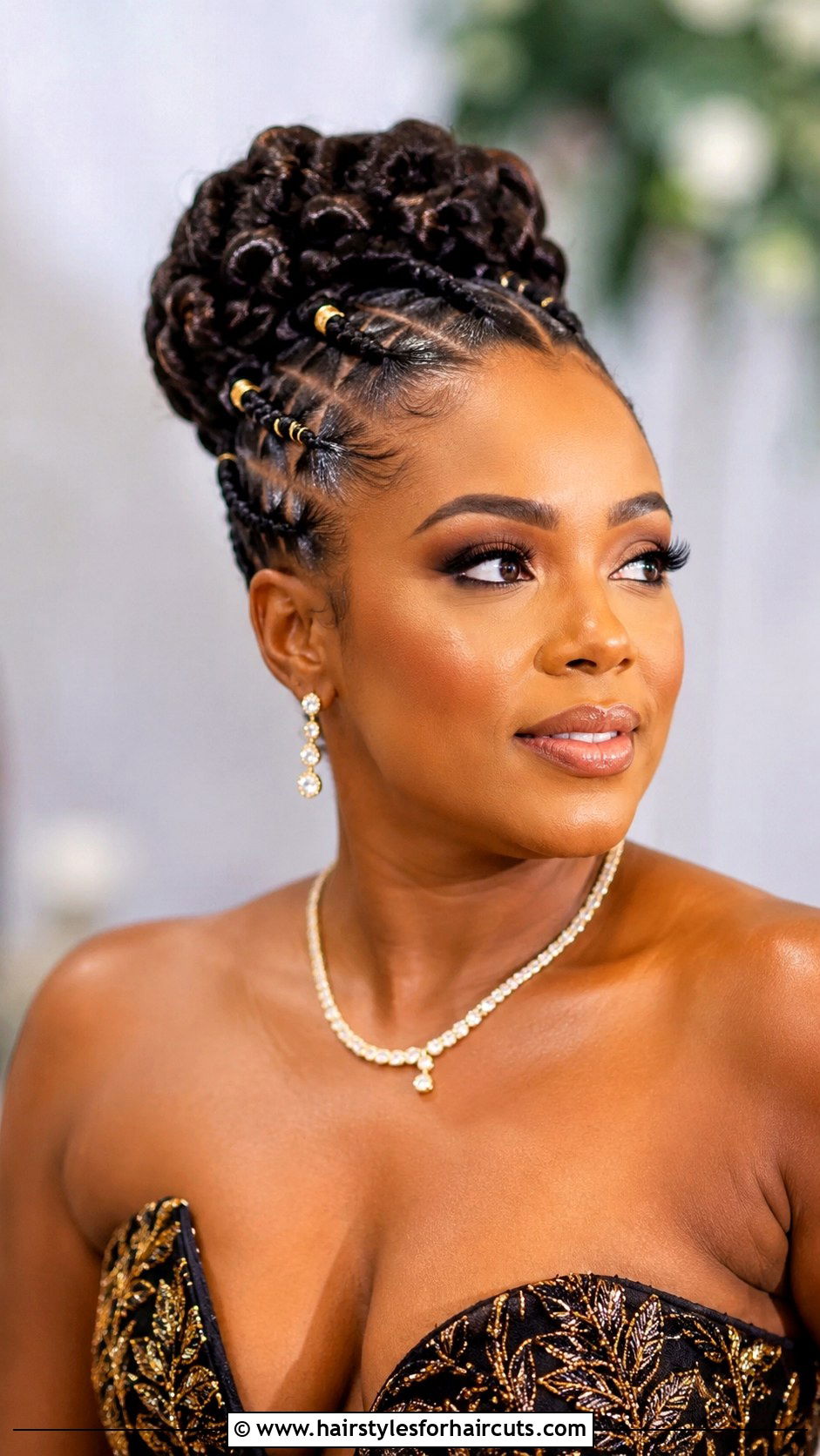 Rubber Band Goddess Braids - 25 natural hairstyles with rubber bands - 25 natural hairstyles with rubber bands