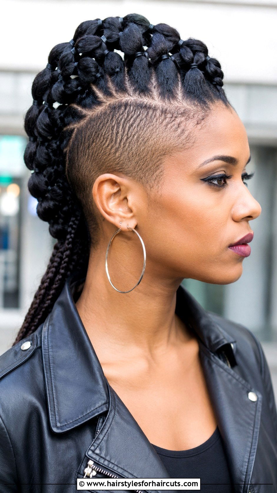 Rubber Band Mohawk - 25 natural hairstyles with rubber bands - 25 natural hairstyles with rubber bands