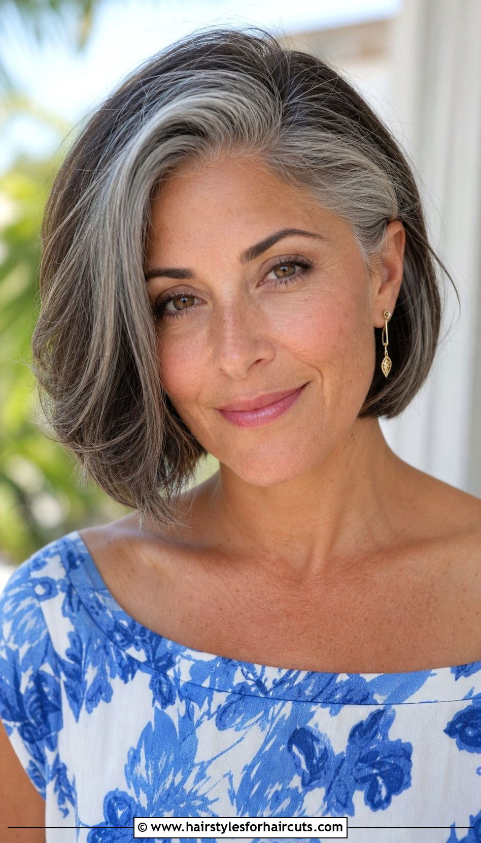 Salt And Pepper Side Part Bob - 25 salt and pepper hairstyles - 25 salt and pepper hairstyles