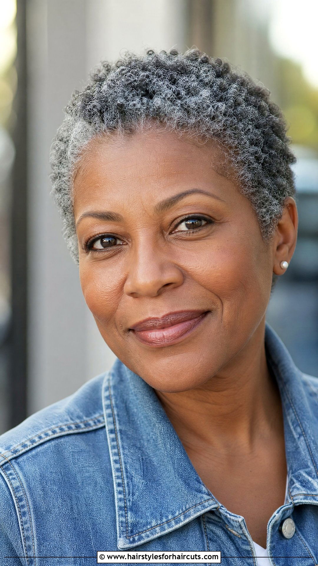 Salt And Pepper TWA - 25 hairstyles for black women over 50 - 25 hairstyles for black women over 50