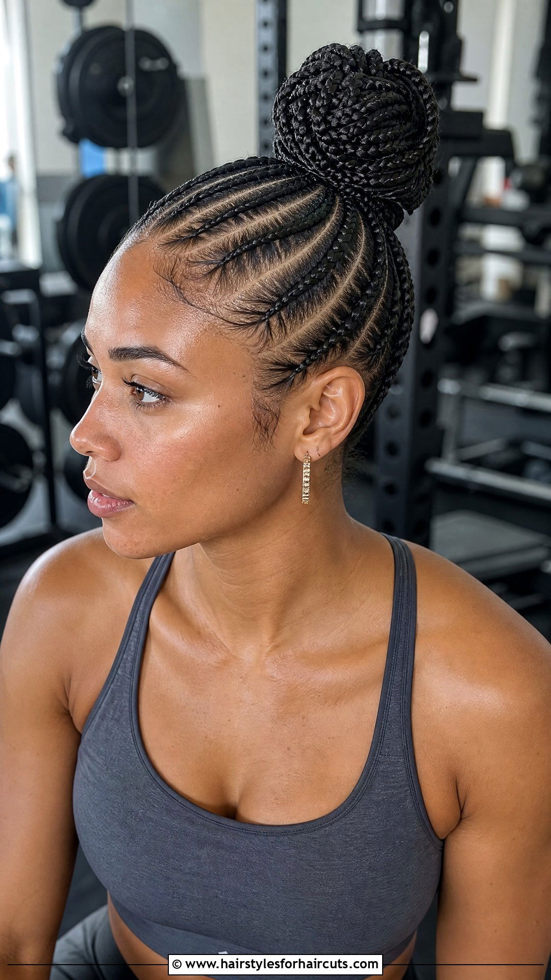 Scalp Braids With Bun - 25 vacation hairstyles for natural hair - 25 vacation hairstyles for natural hair
