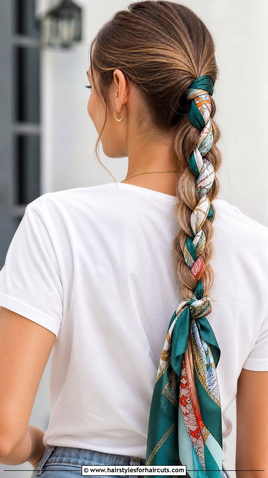 Scarf Braided Ponytail Summer - 25 summer hairstyles for long hair - 25 summer hairstyles for long hair