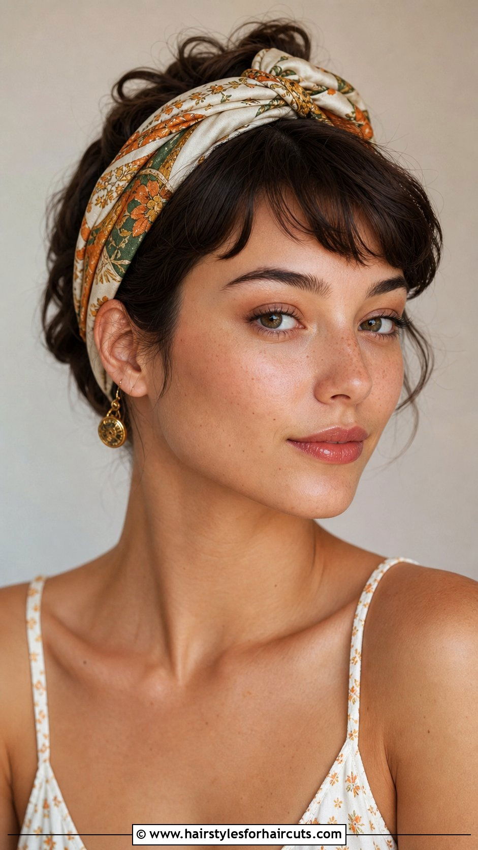 Scarf Rolled Updo Short Hair - 25 heatless hairstyles for short hair - 25 heatless hairstyles for short hair