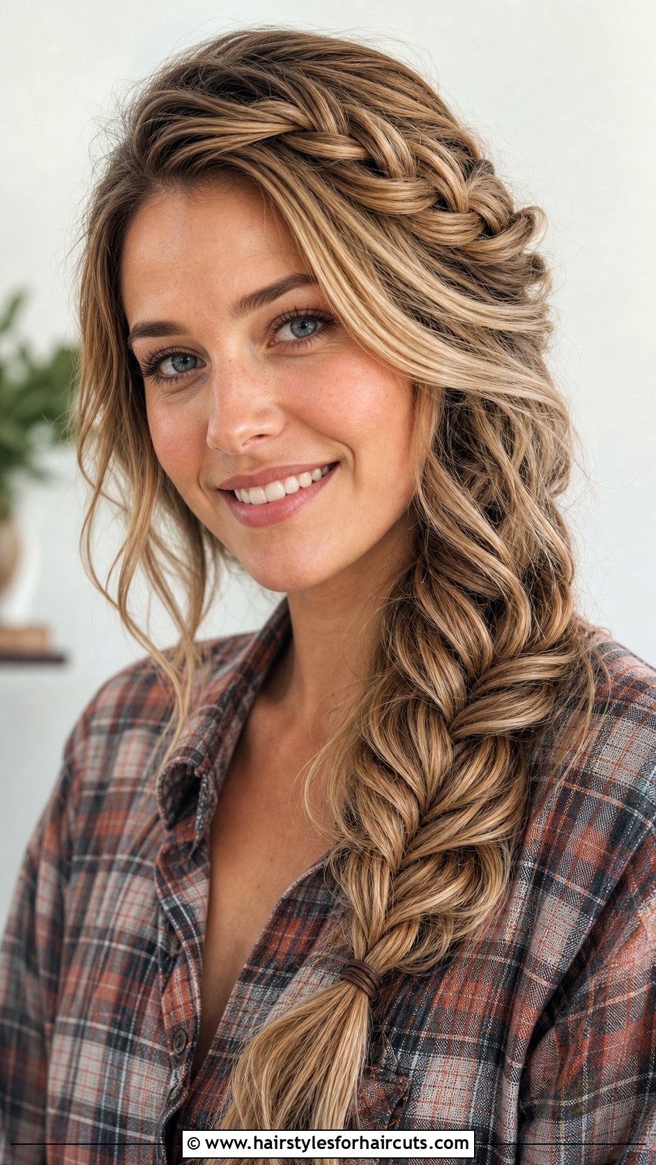Scottish Side Braid With Waves - 25 celtic hairstyles - 25 celtic hairstyles
