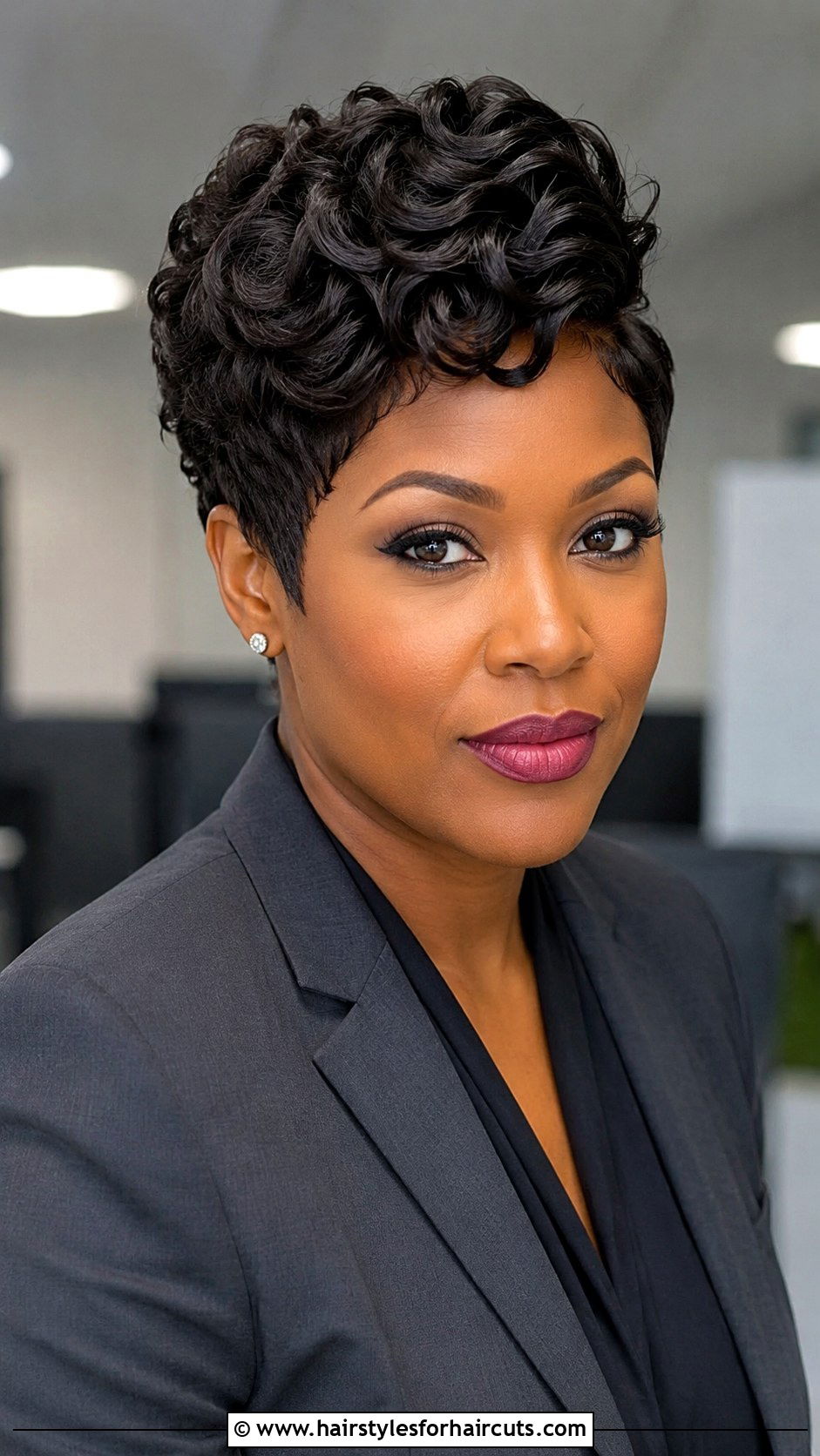 Sculpted Curl Pixie - 25 short hair hairstyles black women - 25 short hair hairstyles black women