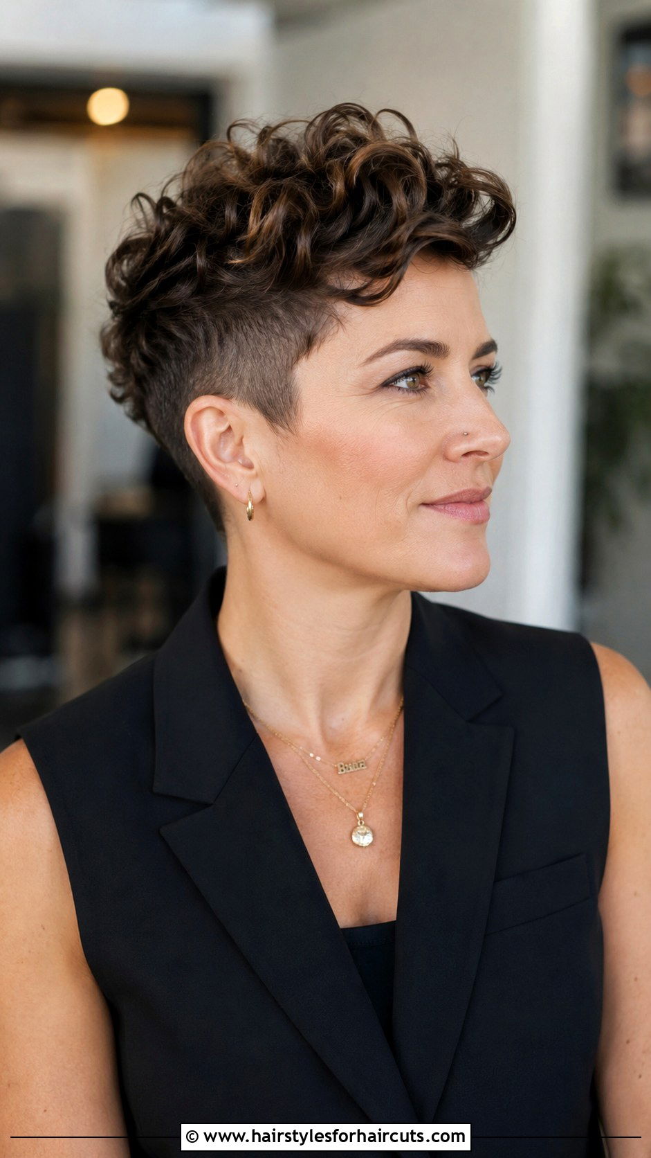 Sculpted Curly Pixie - 25 curly hair 1930s hairstyles - 25 curly hair 1930s hairstyles