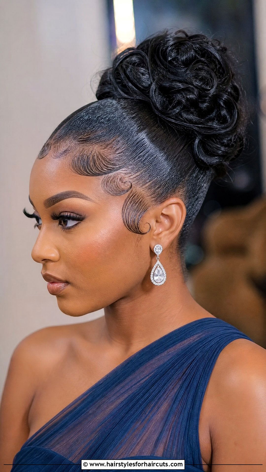 Sculpted Updo With Baby Hairs - 25 freeze hairstyles black hair - 25 freeze hairstyles black hair