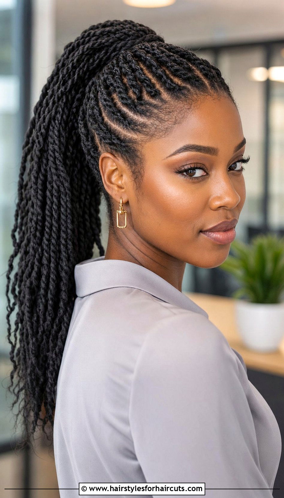 Senegalese Twist Ponytail - 25 ponytail hairstyles with braiding hair - 25 ponytail hairstyles with braiding hair