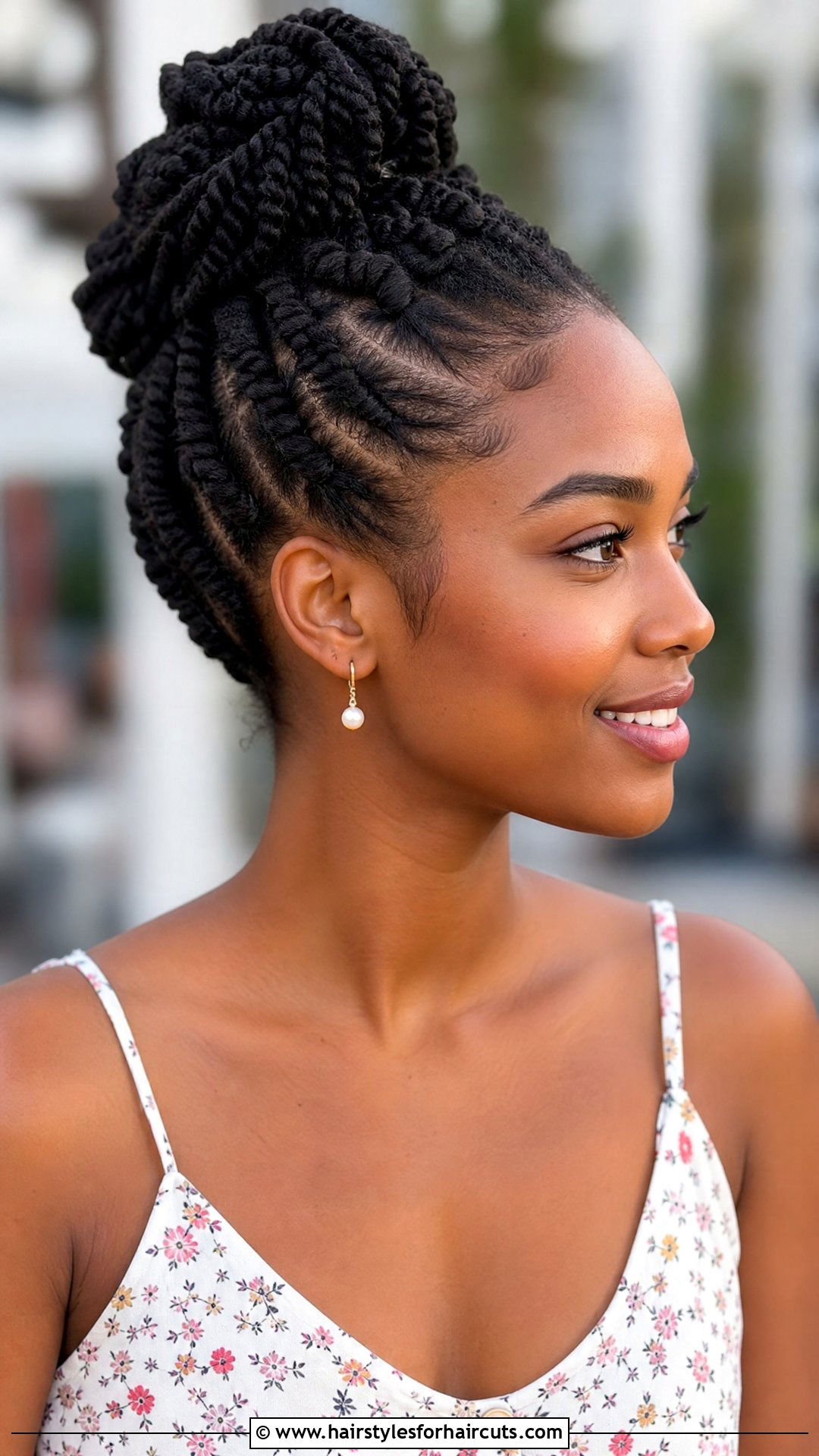 Senegalese Twist Updo - 25 twist hairstyles girl natural hair - 25 twist hairstyles girl natural hair