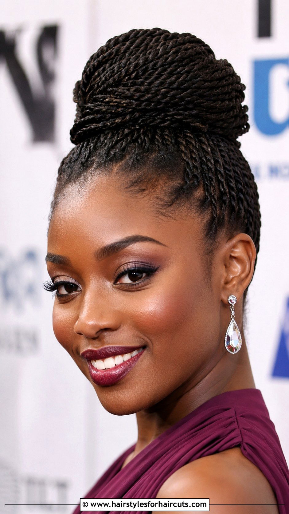 Senegalese Twists Updo - 25 braided updo hairstyles black hair - 25 braided updo hairstyles black hair