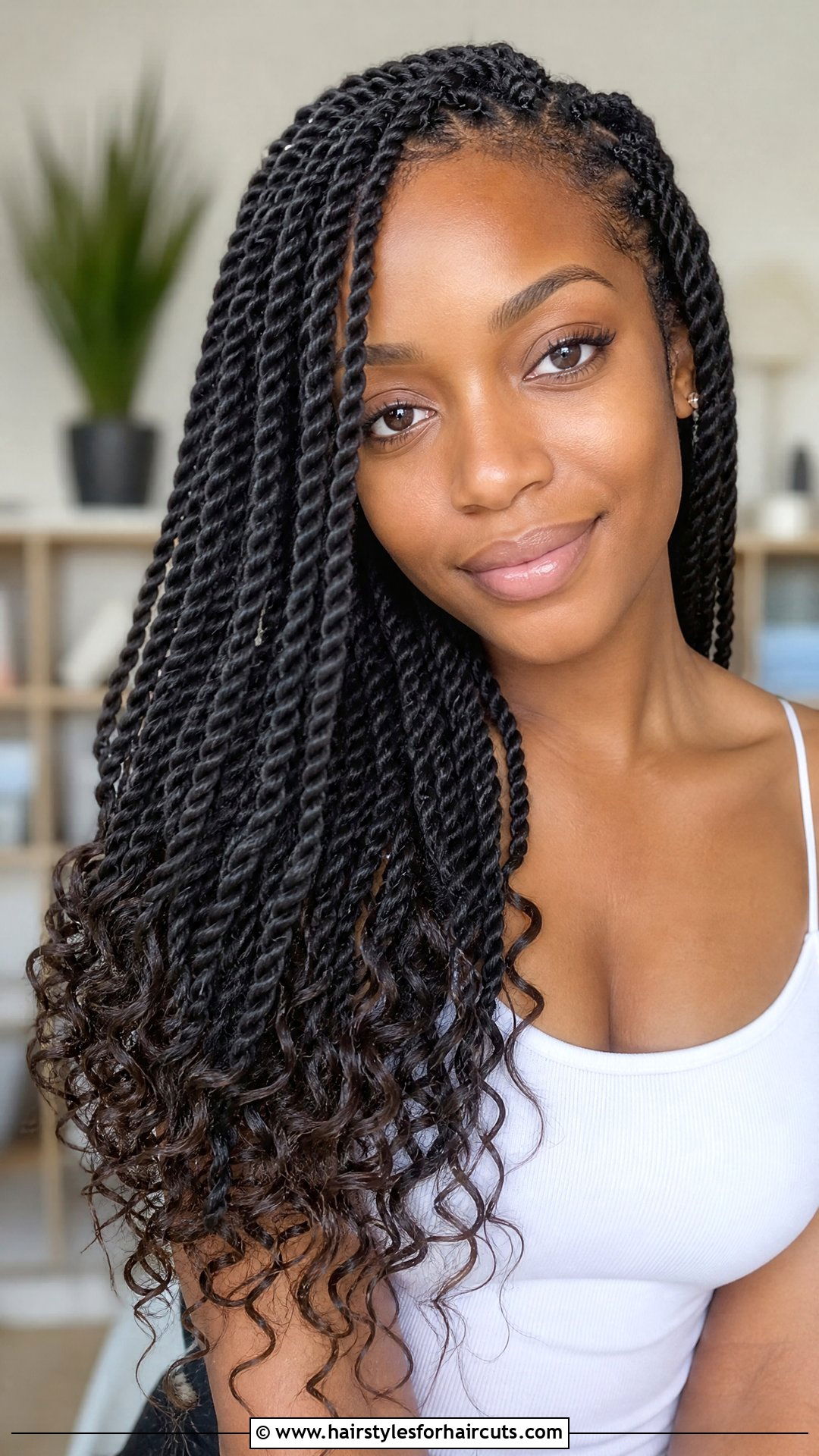 Senegalese Twists With Wavy Ends - 25 wet and wavy braiding hairstyles - 25 wet and wavy braiding hairstyles