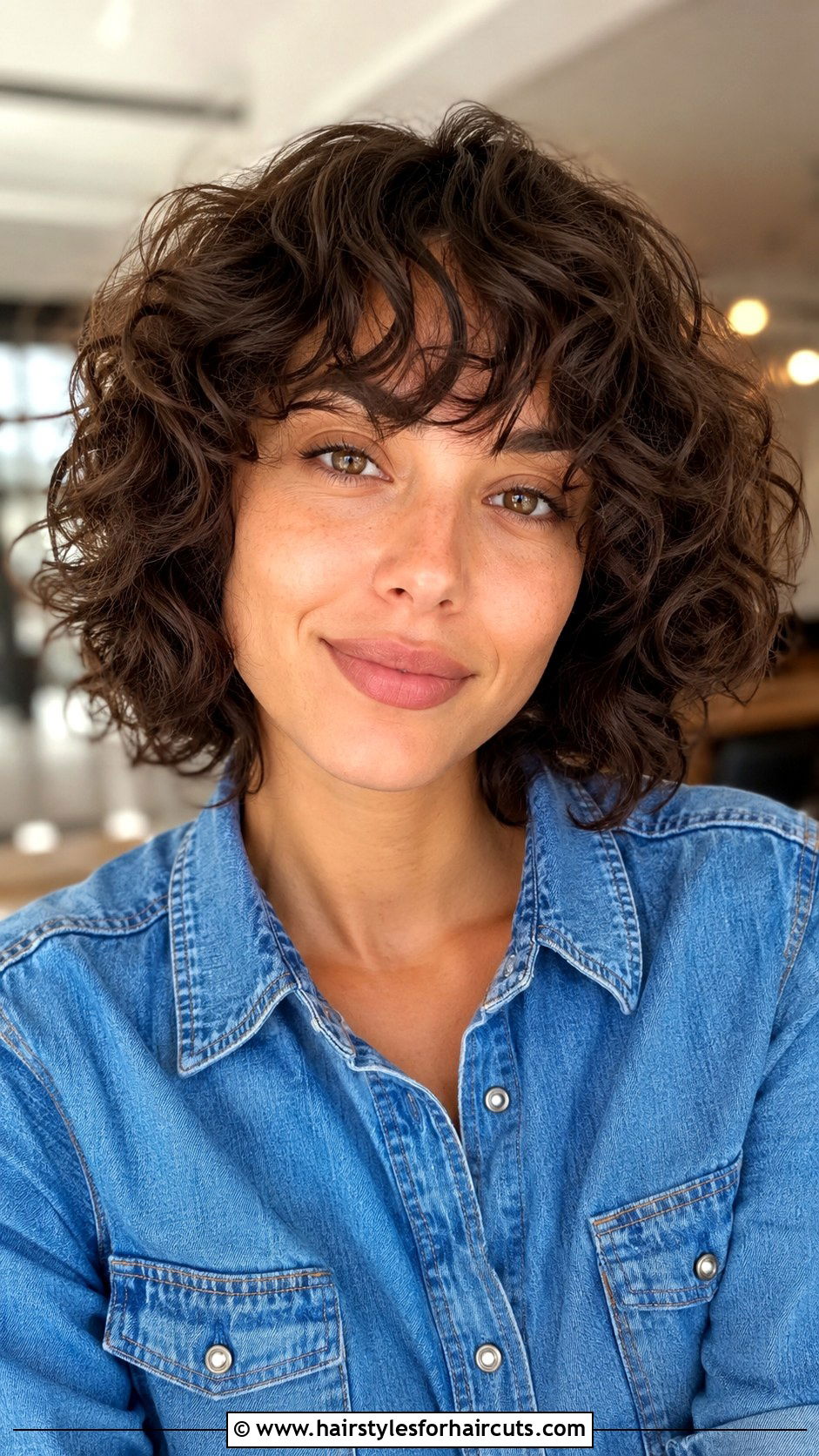 Shaggy Curly Bob Haircut With Bangs - 25 face framing haircuts for curly hair - 25 face framing haircuts for curly hair
