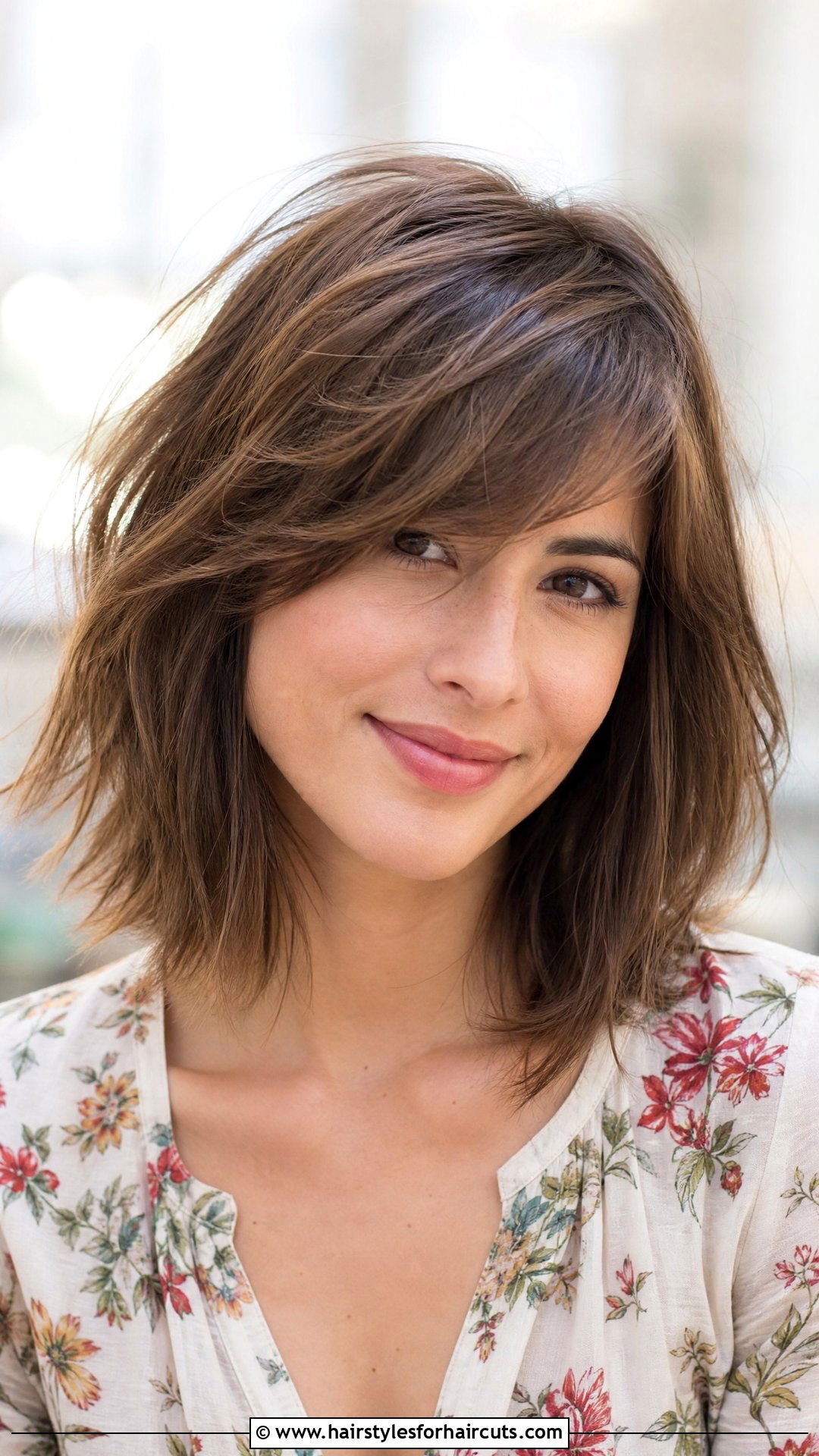Shaggy Lob With Side Fringe - 25 fringe shaggy haircuts - 25 fringe shaggy haircuts
